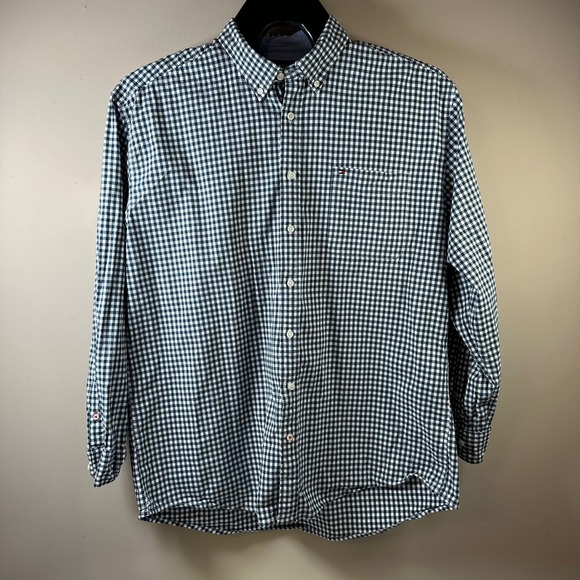 Tommy Hilfiger Other - Tommy Hilfiger XXL Blue Gingham Check Classic Fit Button Down Shirt
